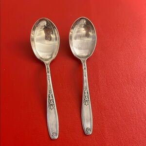 Vintage  1847 Silver Spoons Set of 2